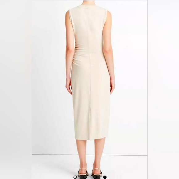 VINCE Sleveless Knit Dress Ecru Tan Sz XL NEW - Picture 4 of 7